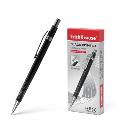 Карандаш механический ErichKrause «Black Pointer», 0.5 мм, НВ, в коробке
