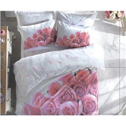 Комплект Постельного Белья Евро 2 сп. Ранфорс 3D Life Ranforce Darling Pembe - cotton box