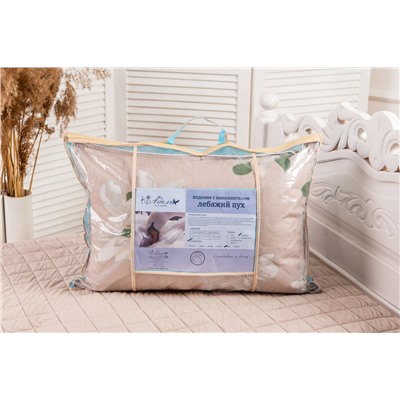 Подушка "Лебяжий пух" поплин леб.пух, атл.кант,отстрочка,лента,сумка(Н)