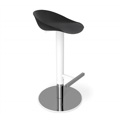 Стул барный SHT-ST19/S128
                        черный / хром / белый муар