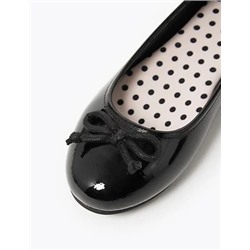 Kids’ Leather Ballerina School Shoes (13 Small - 7 Large)