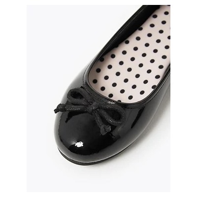 Kids’ Leather Ballerina School Shoes (13 Small - 7 Large)