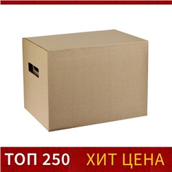 Коробка с крышкой 250×340×260 мм, Calligrata, микрогофрокартон, коричневый
