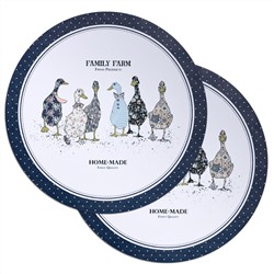 НАБОР ПОДСТАНОВОЧНЫХ САЛФЕТОК "FAMILY FARM" ИЗ 2 ШТ., ДИАМЕТР=38 СМ