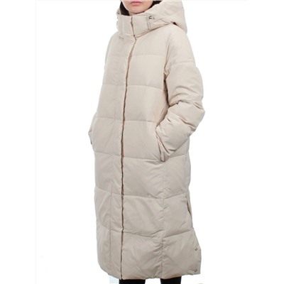 56016 BEIGE Пальто зимнее женское (холлофайбер 150 гр.)