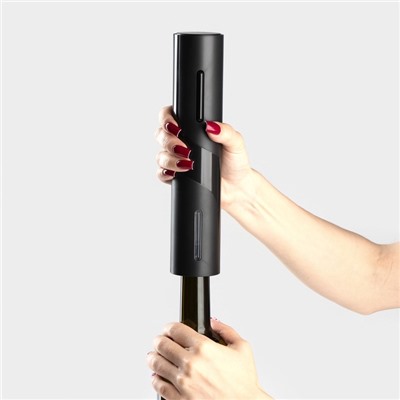 Штопор электрический Magistro Opium, 23×4,8 см, цвет чёрный