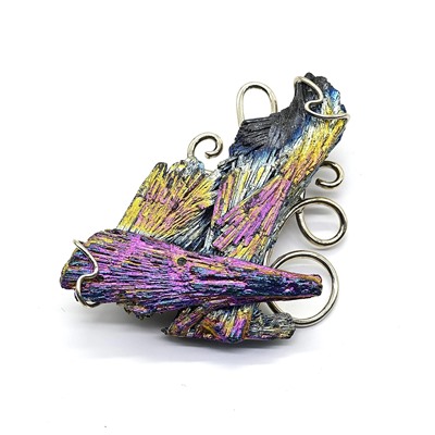 Брошь кианит 50*35мм