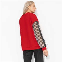 Свитшот с акцентными рукавами, Живи красиво