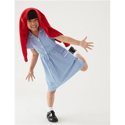 Girls' Pure Cotton Striped School Dress (2-14 Yrs)
