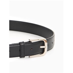 Ремень женский, 110×2.8 см, пряжка металл, серебристая, чёрный