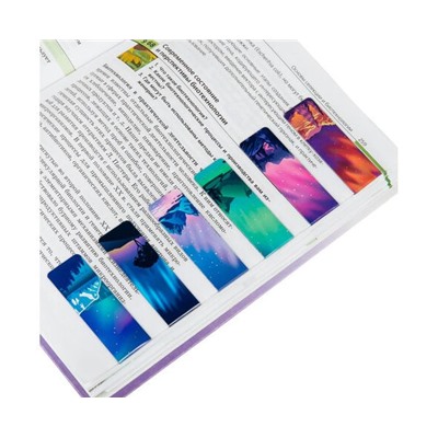 Закладки для книг МАГНИТНЫЕ, "GALAXY", набор 12 шт., 60x20 мм, BRAUBERG, 113171