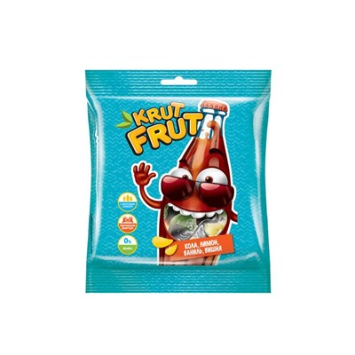 «KrutFrut», мармелад жевательный в форме забавных бутылочек, 70 г