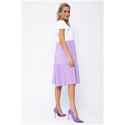 Платье Ветер перемен (бело-сиреневое) П13585-4М