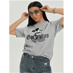 Футболка "Микки" серый женская