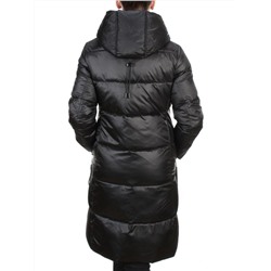 9110 BLACK Пальто зимнее женское FLOWERROVE (200 гр. холлофайбера)