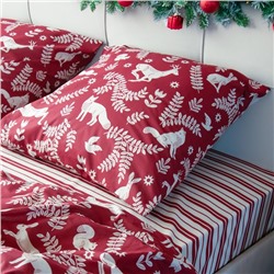 Постельное бельё "Этель" евро Christmas time 200х217 см, 220х240 см, 70х70 см - 2 штуки