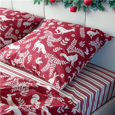 Постельное бельё "Этель" евро Christmas time 200х217 см, 220х240 см, 70х70 см - 2 штуки