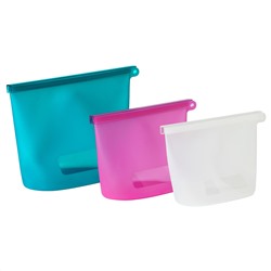 FILFISK, Beutel, wiederverschließbar 3er-Set, bunt,, 1.0/1.2/2.5 l