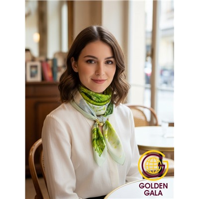 Платок на шею с украшением шелковый Арт 2530/10