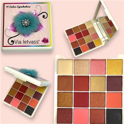 Via Letvass Яркая палетка теней 16 Color тон 2