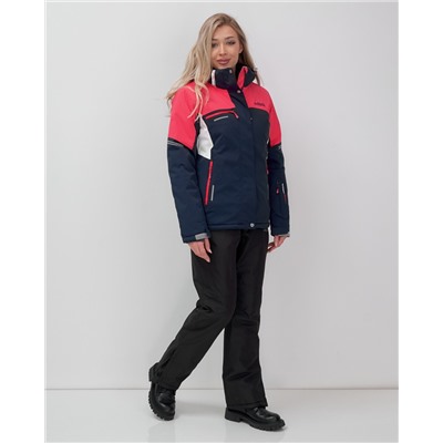 Горнолыжный костюм женский зимний УЦЕНКА темно-синего цвета 02810TS