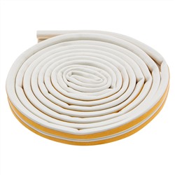 Уплотнитель резиновый, 6 м, профиль "D", белый Сибртех