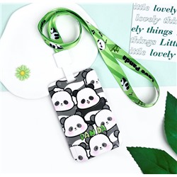 Футляр для карт на ленте "Many panda"