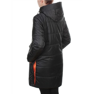 8188 BLACK Пальто демисезонное женское Cloud Lag Cat (100 гр. синтепон)