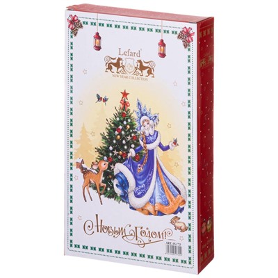 БЛЮДО LEFARD "ДЕД МОРОЗ И СНЕГУРОЧКА" ПРЯМОУГ. 30*19*4 СМ КРАСНОЕ  (КОР=12ШТ.)