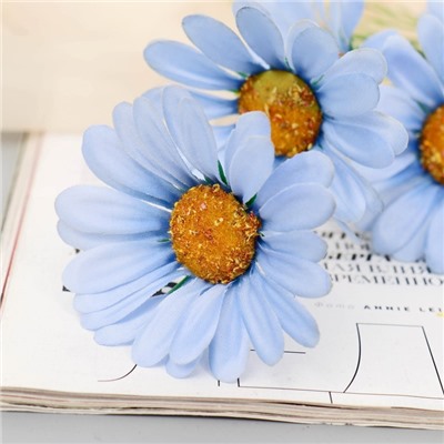 Цветы искусственные «Арктотис», d=3.5 см, h=35 см, голубые