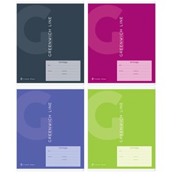 Тетрадь 12л., косая линия Greenwich Line. Серия "Color theory", 80г/м2