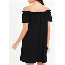 Black Jersey Bardot Dress