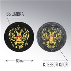 Термонаклейка на одежду «Орёл», диам.6 см