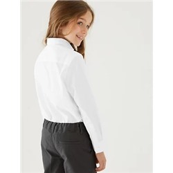 2pk Girls' Slim Fit Pure Cotton School Shirts (2-18 Yrs)