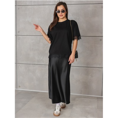 Футболка "Лейс" черный женская