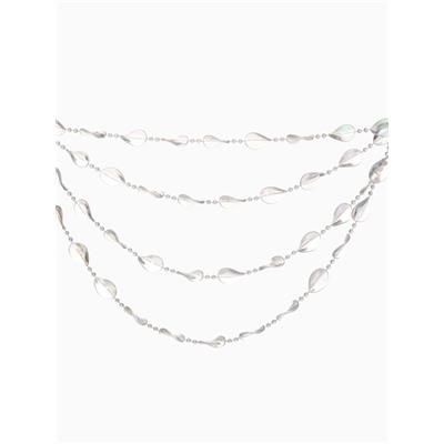 Бусы на ёлку «Льдинка», длина 2.7 м, d=15 мм, прозрачные перламутровые