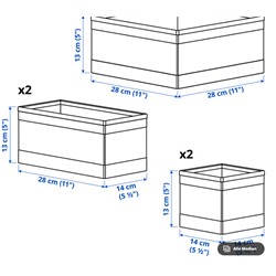 SKUBB, Box 6er-Set,  dunkelgrau