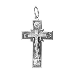 крест из серебра частично черненый штампованный