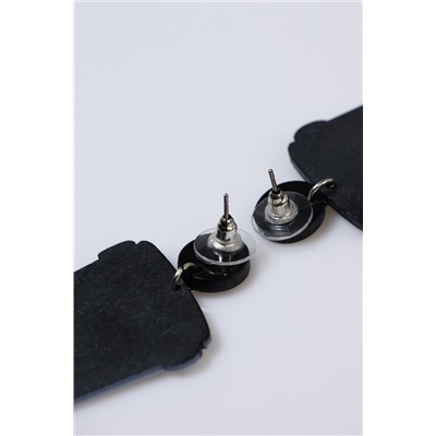 Серьги акриловые «Стаканчики кофе», цвет чёрно-белый