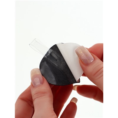 Пяткоудерживатели с петелькой, 5.8×4.4 см, чёрные