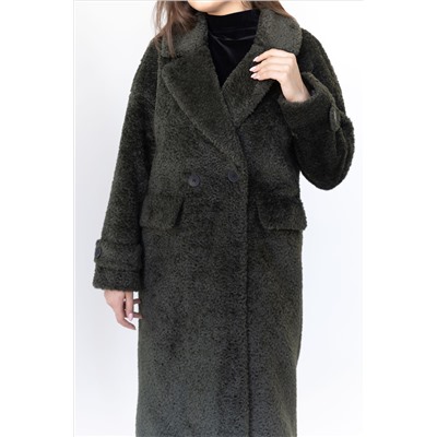 Пальто женское демисезонное 23777 (хаки+черный)