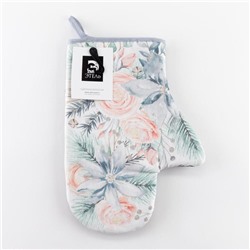 Варежка-прихватка "Christmas flowers" 20х27см, саржа, 100% хлопок, ватин 250г/м2