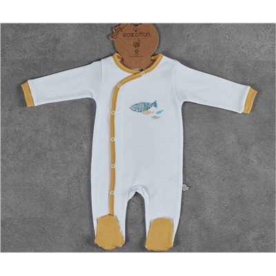 Комбинезон 0-3 месяцев для Младенцев Dodo Sarı 0-3 Ay Tulum - EcoCotton