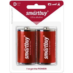 Батарейка SmartBuy D (LR20) алкалиновая, BC2