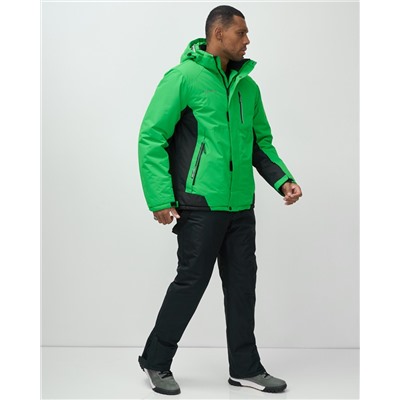 Горнолыжный костюм мужской зимний зеленого цвета 0075Z