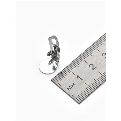 Основа под серьги-клипсы, 17 мм (набор 5 пар), цвет серебро