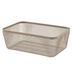IKEA 365+ Korb für Lebensmittelaufbewahrung, Metall/hell graubraun, 30x20x11 cm