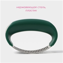 Пресс для чеснока Доляна «Эсмиральда», нержавеющая сталь, зелёный