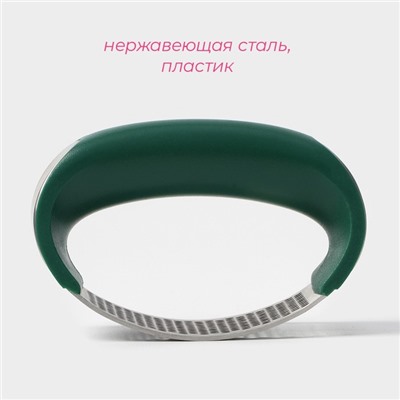 Пресс для чеснока Доляна «Эсмиральда», нержавеющая сталь, зелёный