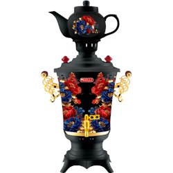 Самовар KELLI-1863 электр 2300Вт обьем 4,0л керамический заварник 0,9л (4) оптом